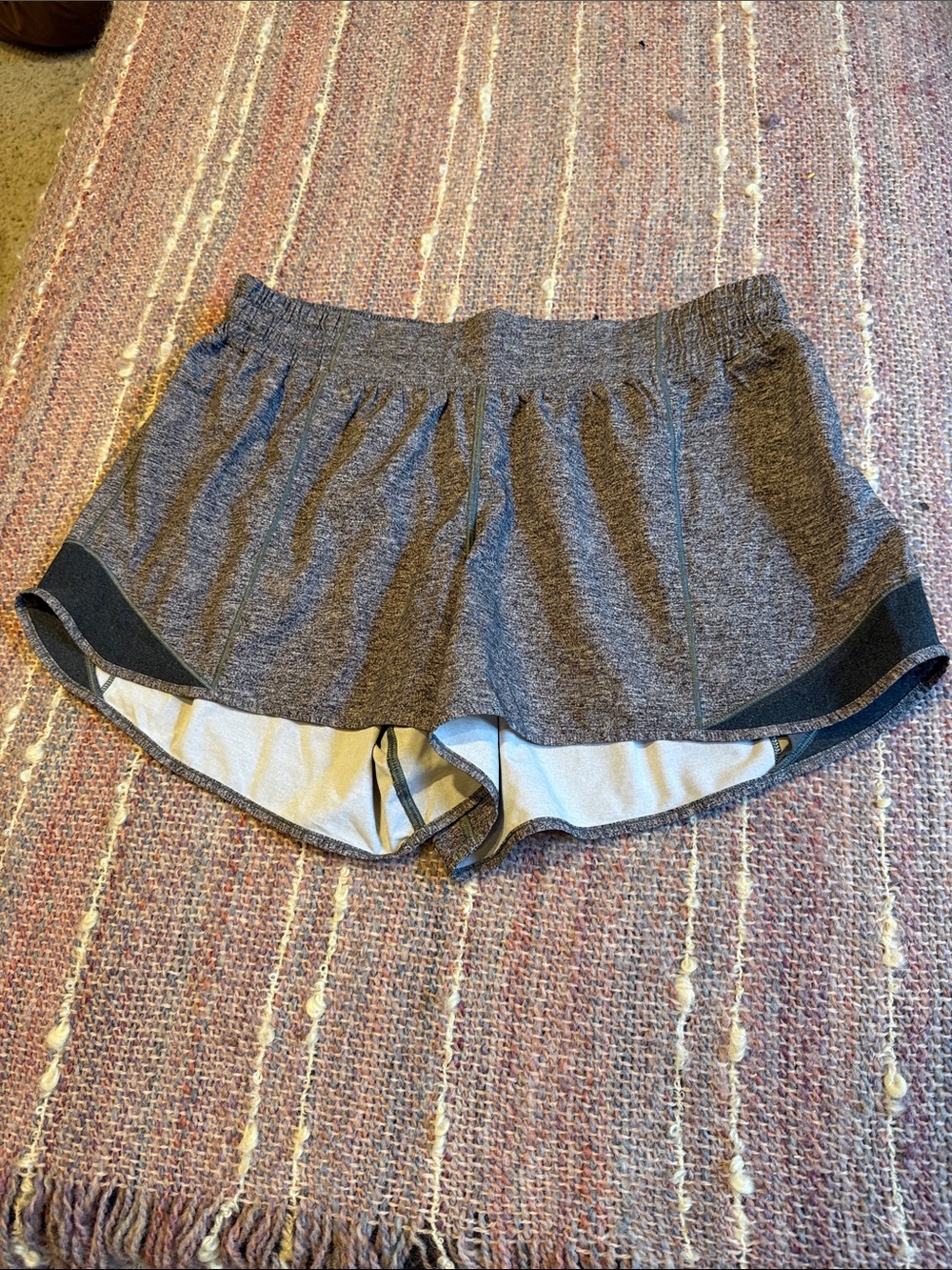 Lululemon hotty hot Women's Athletic Heather Gray Running Shorts